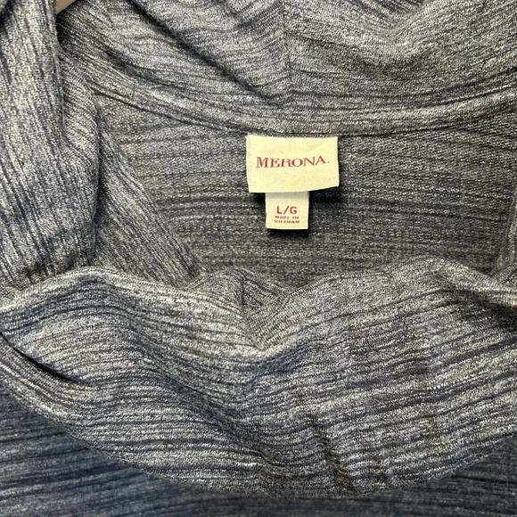 Merona Marled Cowl Neck Sweater Dress L - Picture 3 of 9